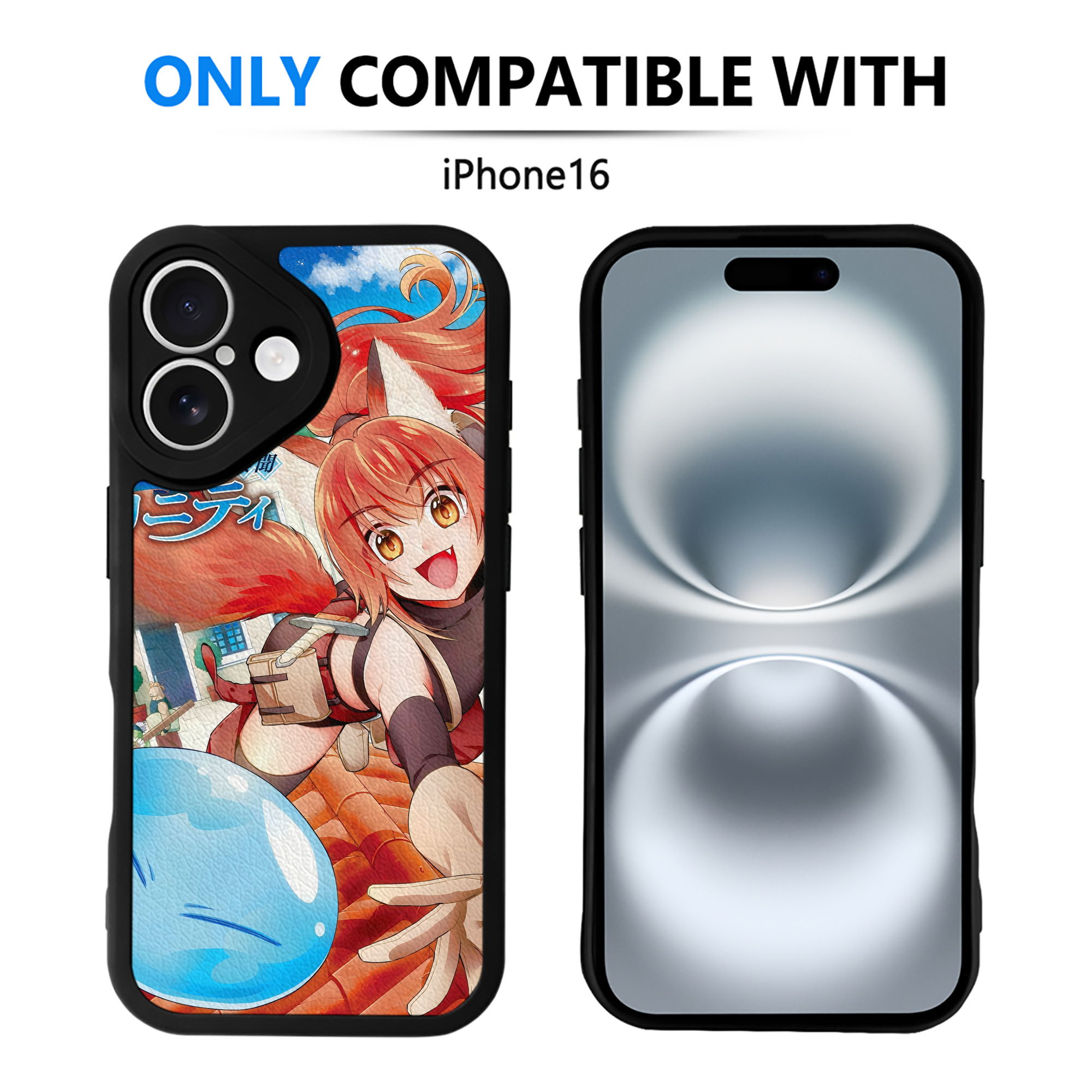 （画像用） 転スラ Regarding Reincarnated to Slime 【iPhone 16シリーズ対応】シリコンスマホケース（レザー調） 材質：シリコン